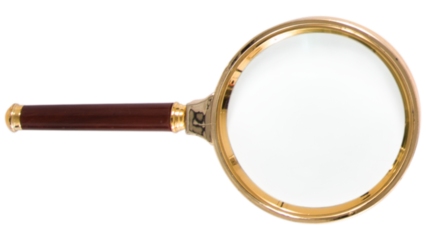Magnifying Glass on isolated Background, Close-Up Inspection Tool, Sleek Optical Lens Design, magnifying glass png, png of magnifying glass, 