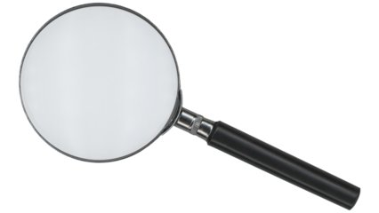 Magnifying Glass on isolated Background, Close-Up Inspection Tool, Sleek Optical Lens Design, magnifying glass png, png of magnifying glass, 