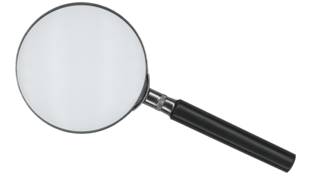 Magnifying Glass on isolated Background, Close-Up Inspection Tool, Sleek Optical Lens Design, magnifying glass png, png of magnifying glass, 