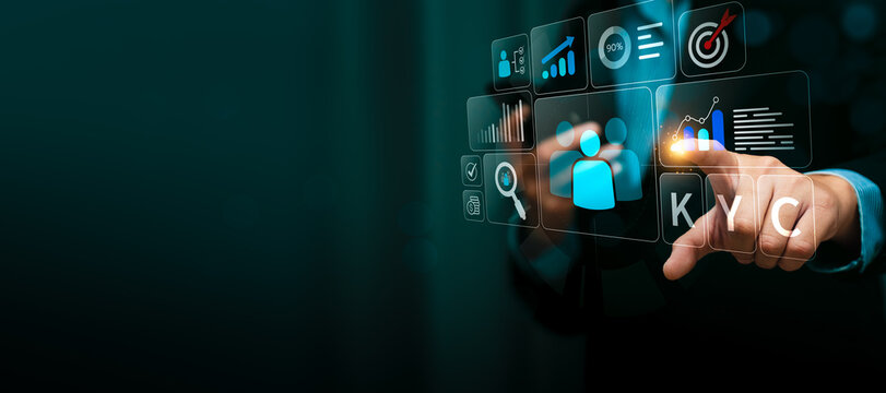 Know your customer KYC verification, data analysis for business security, customer identification, compliance, digital identity verification, fraud prevention, fintech authentication, risk management