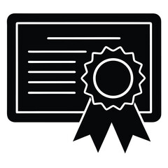 certificate   diploma vector icon