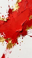 Vibrant red and gold