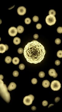 Mold Spores 3D Scientific Visualization on Dark Background