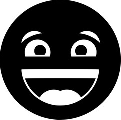 Fototapeta premium haha emoji glyph icon flat vector icon 