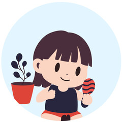 Smiling girl drinking from glass, promoting hydration, clean water access, and personal hygiene in kids’ health education.