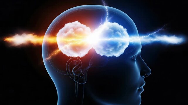 Conceptual visualization of interconnected minds with energetic exchange of knowledge and ideas