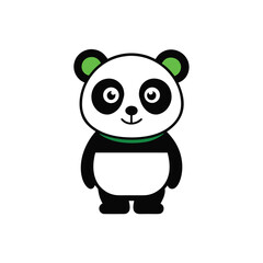cartoon panda character icon on white background