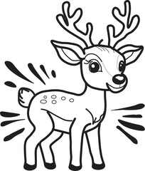 Deer character illustration