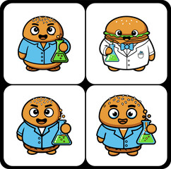 Cartoon cupcake characters with frosting and sprinkles,  Cute dessert mascots with smiling faces,  Playful sweet treat cupcake characters for kids