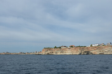 Steep Black Sea coast in Sevastopol