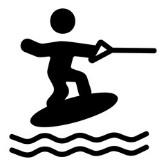 water skiing Solid icon