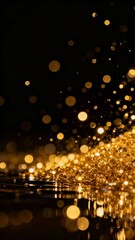 Golden bokeh lights 