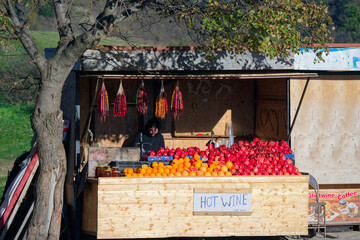 Sale of food near Jvari Monastery.