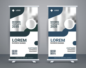 Beautiful business roll up banner design 
