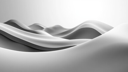 Abstract flowing grey waves forming a smooth texture background