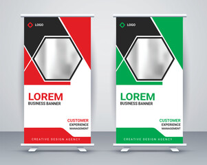 Beautiful business roll up banner design 