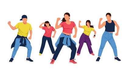 Obraz premium Get fit and have fun with a vibrant group dance fitness class designed to boost your energy and bring joy to your day, perfect for active lifestyles