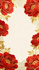 Elegant floral borde