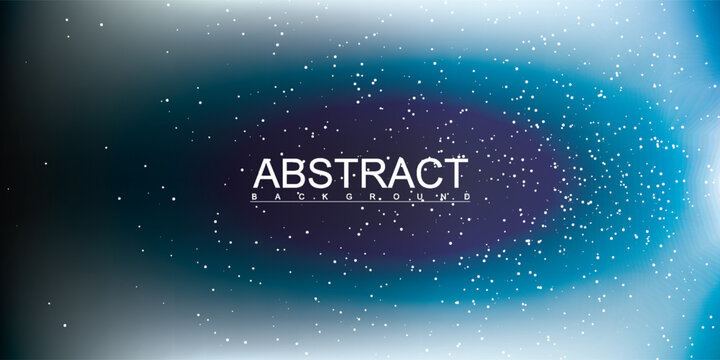 Abstract futuristic background with glowing particles and central text on a dark blue gradient.