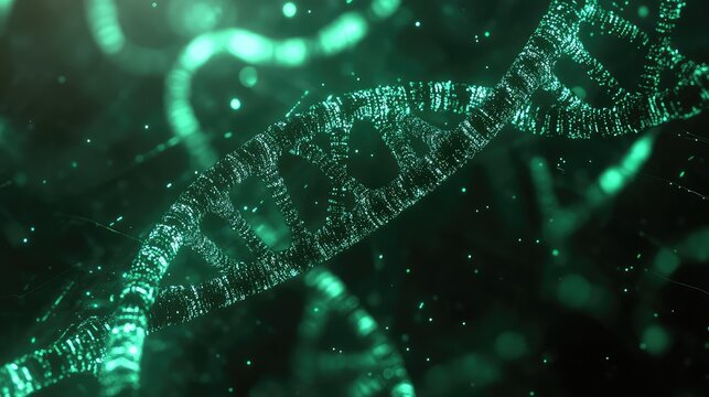 Dna helix structure representing genetic engineering and science - Powered by Adobe