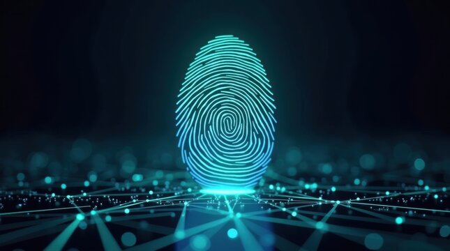 Huella dactilar holográfica sobre líneas de circuitos de neón