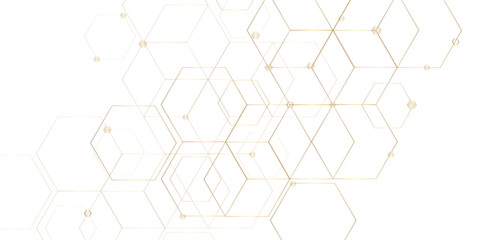 Abstract pattern with hexagonal white and gray technology line paper background. Hexagonal 3d vector grid tile and mosaic structure simple style hexagonal graphic concept. Futuristic surface design.	
