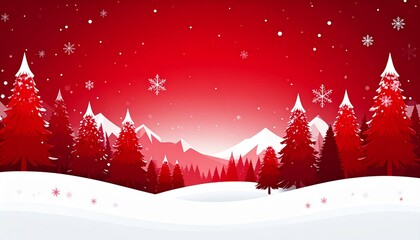 Naklejka premium Christmas background design of pine tree and snowflake with snow falling in the winter vector illustration