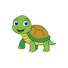 cartoon turtle vector vector on white background