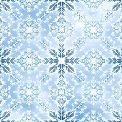 화이트 하늘색 블루 눈송이 패턴 일러스트 illustration of white light blue snowflake pattern