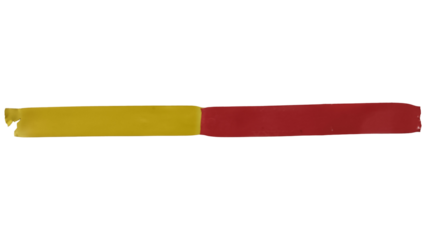 Vibrant yellow and bold red horizontal split color bar, a dynamic graphic element for various design concepts.