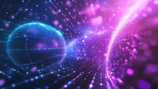 Global digital network connecting data spheres in cyberspace