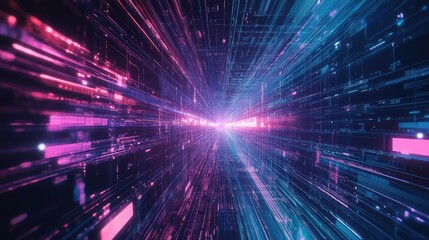 Digital data moving in abstract cyber tunnel network