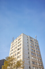 Fototapeta premium Prefabricated apartment block in Warsaw, Poland.