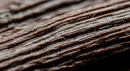 Extreme Macro Closeup of Rich Brown Aromatic Spice Pod Texture