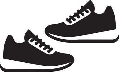 Gym shoes silhouette vector icon