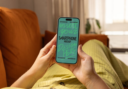 Vertical smartphone's screen Mockup
