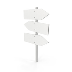 Blank white hanging signboard