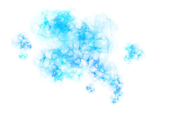 blue abstract ink stain element illusration