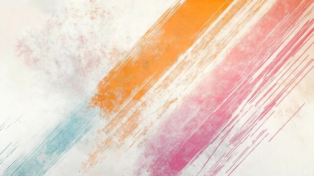 Vibrant abstract paint strokes in dynamic motion, a colorful blend of orange, blue, and pink creating energetic textures for design backgrounds