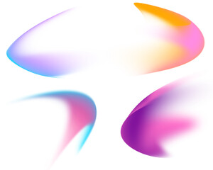 colorfull abtract gradient shapes set illustration	