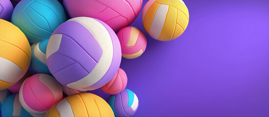 volleyball 3d concept banner background