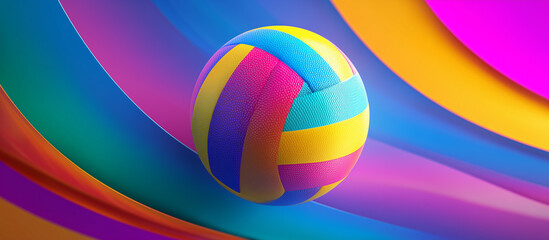 Obraz premium volleyball 3d concept banner background