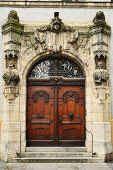 Beutiful old front door in Regensburg, Germany