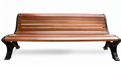 Wooden Bench Isolated On White Background