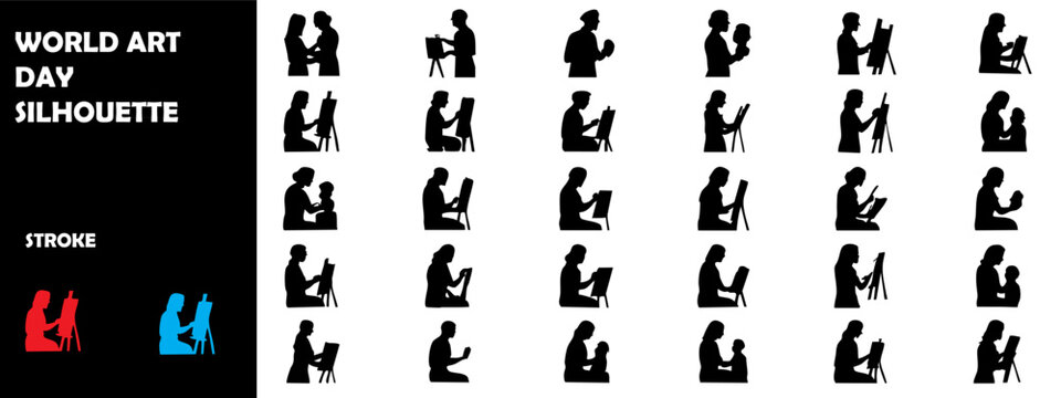 World Photography Day Silhouette – Camera, Photographer, Lens, Creative Shooting Art Vector