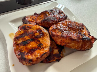 Schweine Rücken Steak gegrillt