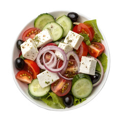 Greek Salad on transparent background