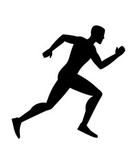 A Silhouette of a Male Athlete in Motion Depicting Speed Agility and Physical Fitness in a Dynamic and Eye Catching Design