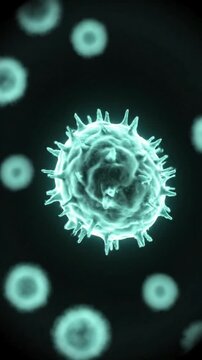 Mold Spores 3D Scientific Visualization on Dark Background