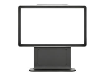 Digital signage display isolated on transparent background